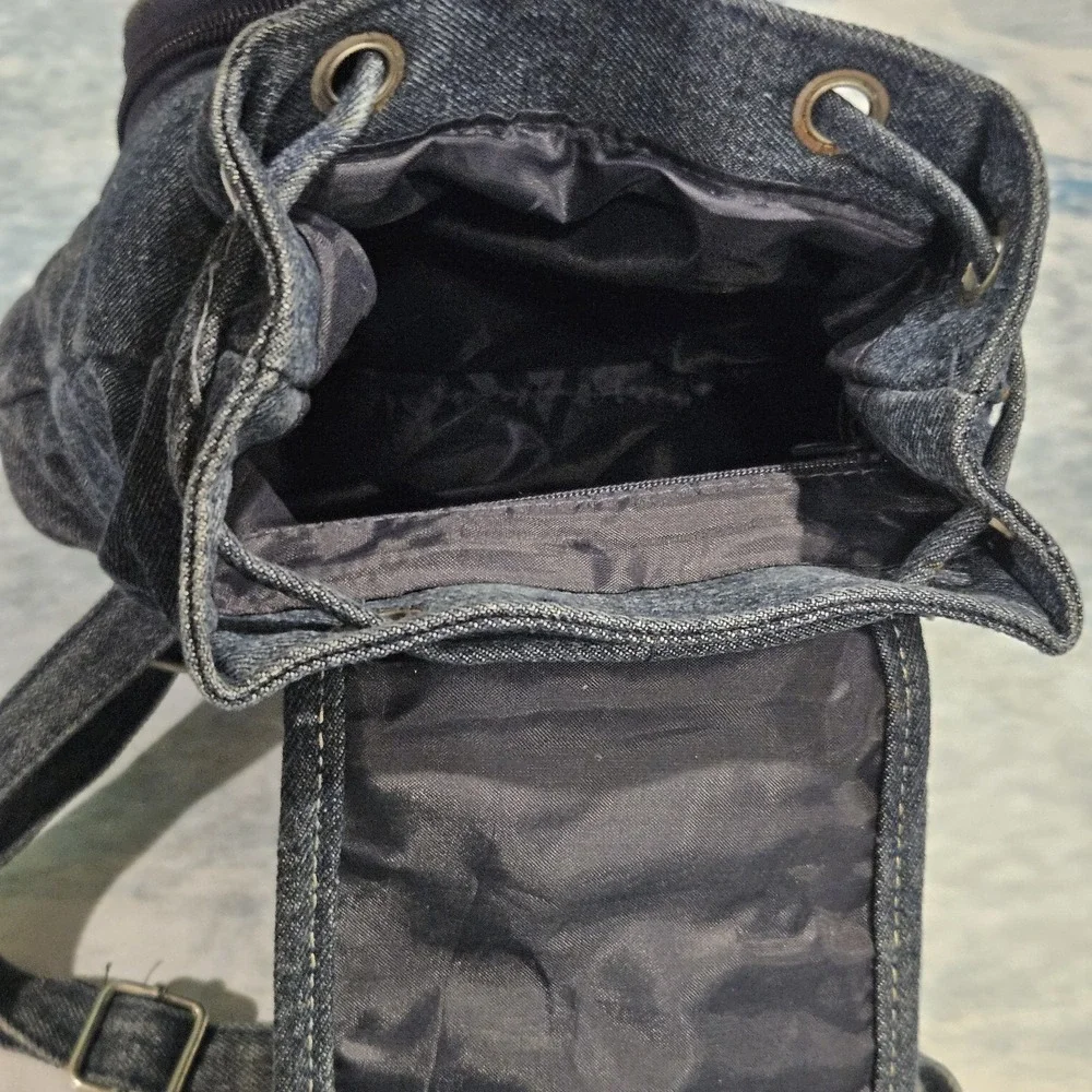 Disney‎ Eeyore Denim Mini Backpack Y2K Style Adjustable Straps